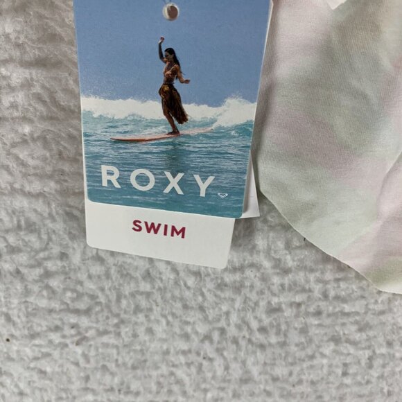 Roxy Tropics Hype Cropped Bikini Top Women's Medium Multicolor Ambrosia Swimwear - Picture 3 of 7